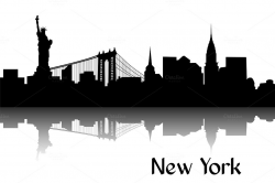 Silhouette of New York | Skyline silhouette, City skylines and ...
