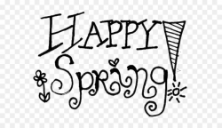 Black and white Spring Clip art - Happy Spring Cliparts png download ...