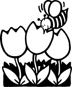Spring Flowers Clip Art Black | Clipart Panda - Free Clipart Images