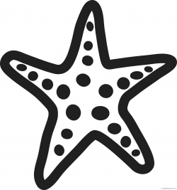 Black and white Starfish Clipart - ClipartBlack.com