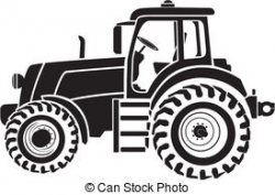 John Deere Tractor Clipart Black And White - Letters