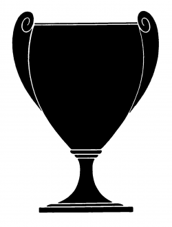 Vintage Image - Loving Cup Trophy - Silhouette - The Graphics Fairy