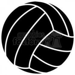 black volleyball clipart. Royalty-free clipart # 381197