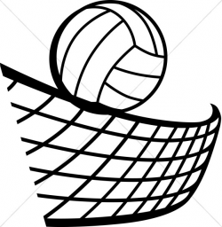 Volleyball in Black and White | Youth Program Clipart