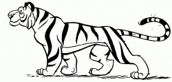 Great Of Tiger Clipart Black And White - Letter Master