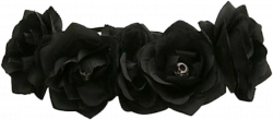 flowercrown blackflowercrownuse flower tumblr gothic...