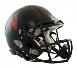 Nebraska Black Revolution Speed Authentic Helmet