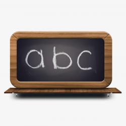 Mini Blackboard, Chalk, Abc PNG and PSD File for Free Download