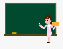Transparent Teacher Classroom - Blackboard With Teacher ...