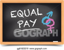 EPS Illustration - Blackboard equal pay. Vector Clipart gg81823219 ...