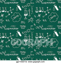 Stock Illustration - Doodle chemistry pattern blackboard. Clip Art ...