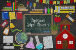 Chalkboard School Clipart 2 Back to School Clipart School