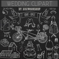 17 best clipart images on Pinterest | Wedding clip art, Chalkboards ...