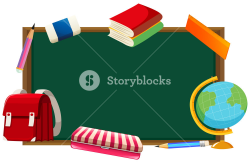 Blackboard and other school objects Royalty-Free Stock Image ...