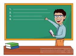 School Clipart - university-lecturer-writing-on-blackboard-clipart ...