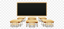 Classroom Student Clip art - School Classroom with Blackboard and ...