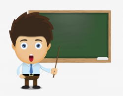 Cartoon Male Teacher Lecture, Cartoon Male Teacher, Blackboard, Tie ...