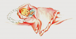 Antique Images: Free Digital Baby Clip Art: Pink Baby Girl Graphic ...