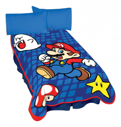 Amazon.com: Nintendo Super Mario Leaping Mario Micro Raschel Blanket ...