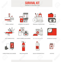 Emergency clipart hygiene kit - Pencil and in color emergency ...