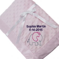 Dottie Personalized Snuggle Blanket, Pink - Bearington