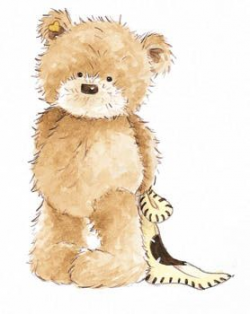 Popcorn the Bear with Comfort Blanket - standing, © Bright Start ...