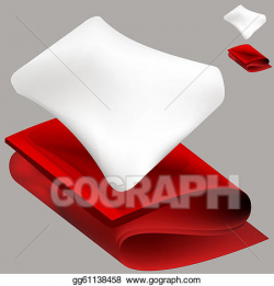 Vector Art - Soft pillow and red blanket. EPS clipart gg61138458 ...