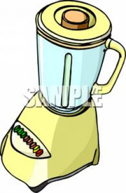 Clip Art Image: A Yellow Electric Blender