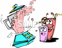 A Colorful Cartoon of Animated Glasses Excited Over a Milkshake In a ...