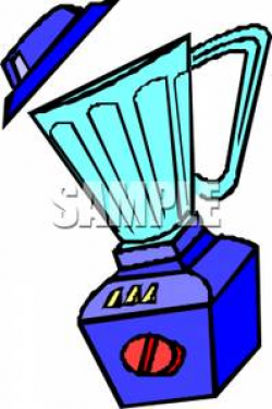 A Colorful Cartoon of a Household Blender - Royalty Free Clipart Picture