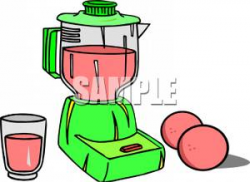 A Blender Making Fruit Juice - Clipart