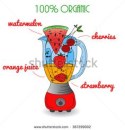 Drink a smoothie everyday blender silhouette vector - by kondratya ...