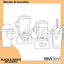Smoothie & Juice clip art bundle / blender, drinks clipart by revidevi