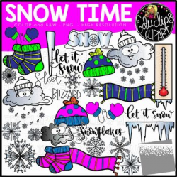 Snow Time Clip Art Set {Educlips Clipart}