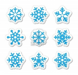 Christmas snowflakes icons set Stock Photo | UI design stuffs ...