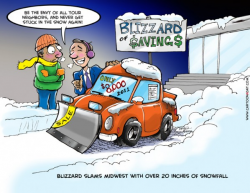 Blizzard Slams Midwest with over 20 Inches of Snow ❤ Cartoon