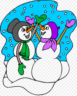 Snow Weather Winter storm Clip art - Happy snowman sisters png ...