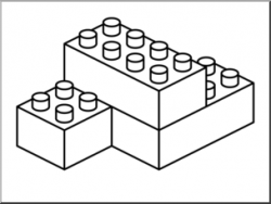 Clip Art: Building Blocks B&W I abcteach.com | abcteach
