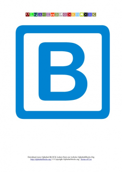 Alphabet Wall Block Letters in Blue | Alphabet Blocks Org
