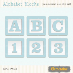 Blue Alphabet blocks clip art images baby blocks clip art