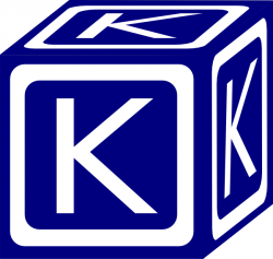 K Blue Block Clip Art at Clker.com - vector clip art online, royalty ...