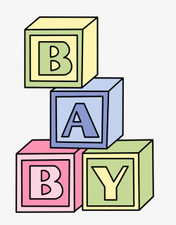 Hand-painted Cartoon Alphabet Blocks, Baby, Baby Toys, English Words ...