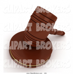 Clip Art of a 3d Gavel and Sound Block on White by BNP Design Studio ...