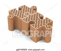 Clipart - Hollow clay block. Stock Illustration gg97400626 - GoGraph