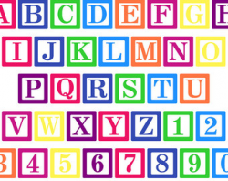 Digital Alphabet Letters Clipart-Baby Block Letters-Baby