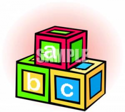 Clip Art Image: A Stack of Building Blocks