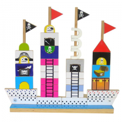 Pirate Ship Wood Blocks – Preschool of America Store