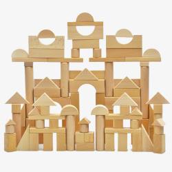 Building Pile Building Blocks, Wood Color System, Kids Toys, Wooden ...