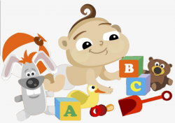 Baby Playing Toy Building Blocks, Bear, Puppy, Balloon PNG Image and ...