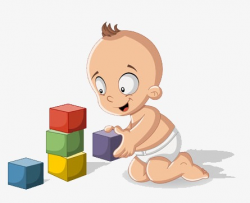 Push Blocks Baby, Baby, Cartoon, Hand Painted PNG Image and Clipart ...